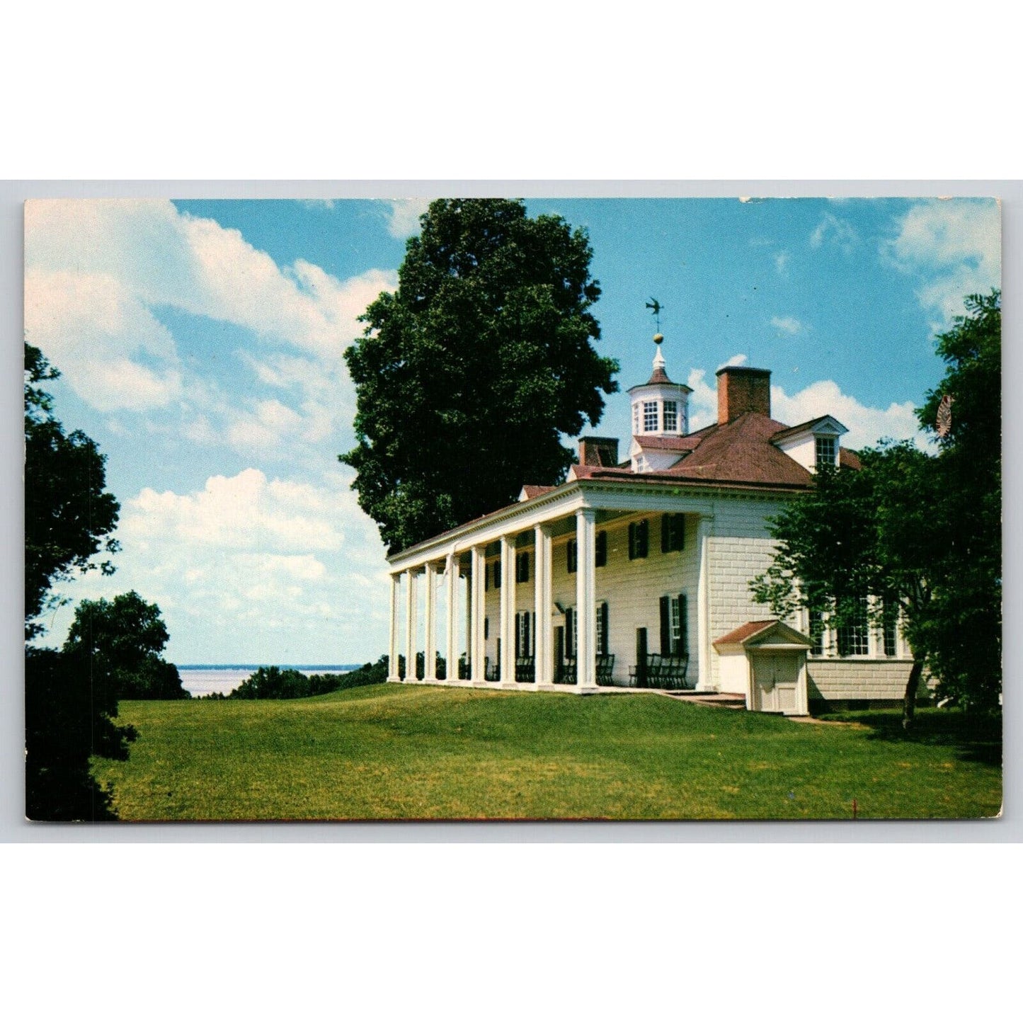 Postcard VA Mount Vernon East Front View UNP A8