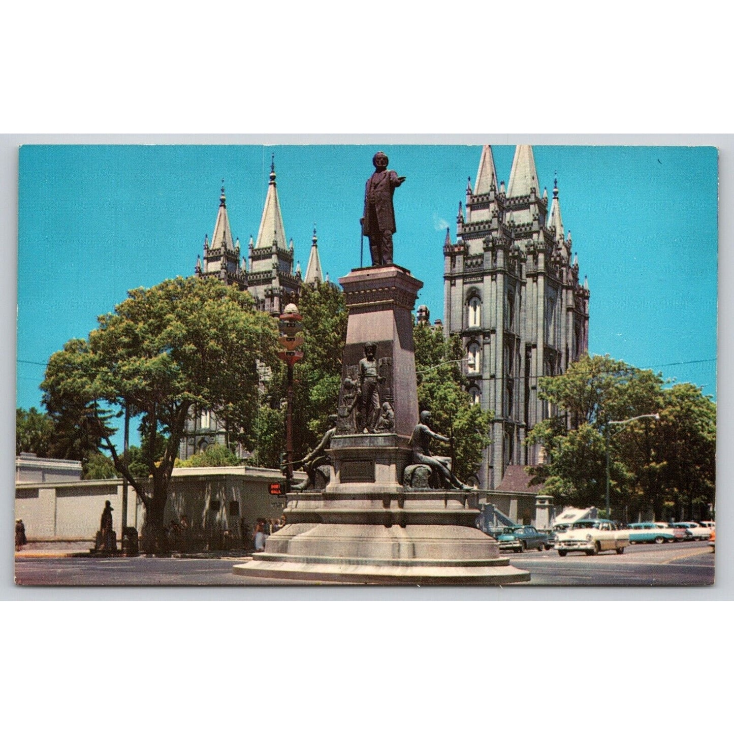 Postcard UT Utah Salt lake City The Pioneer Monument Chrome UNP A19