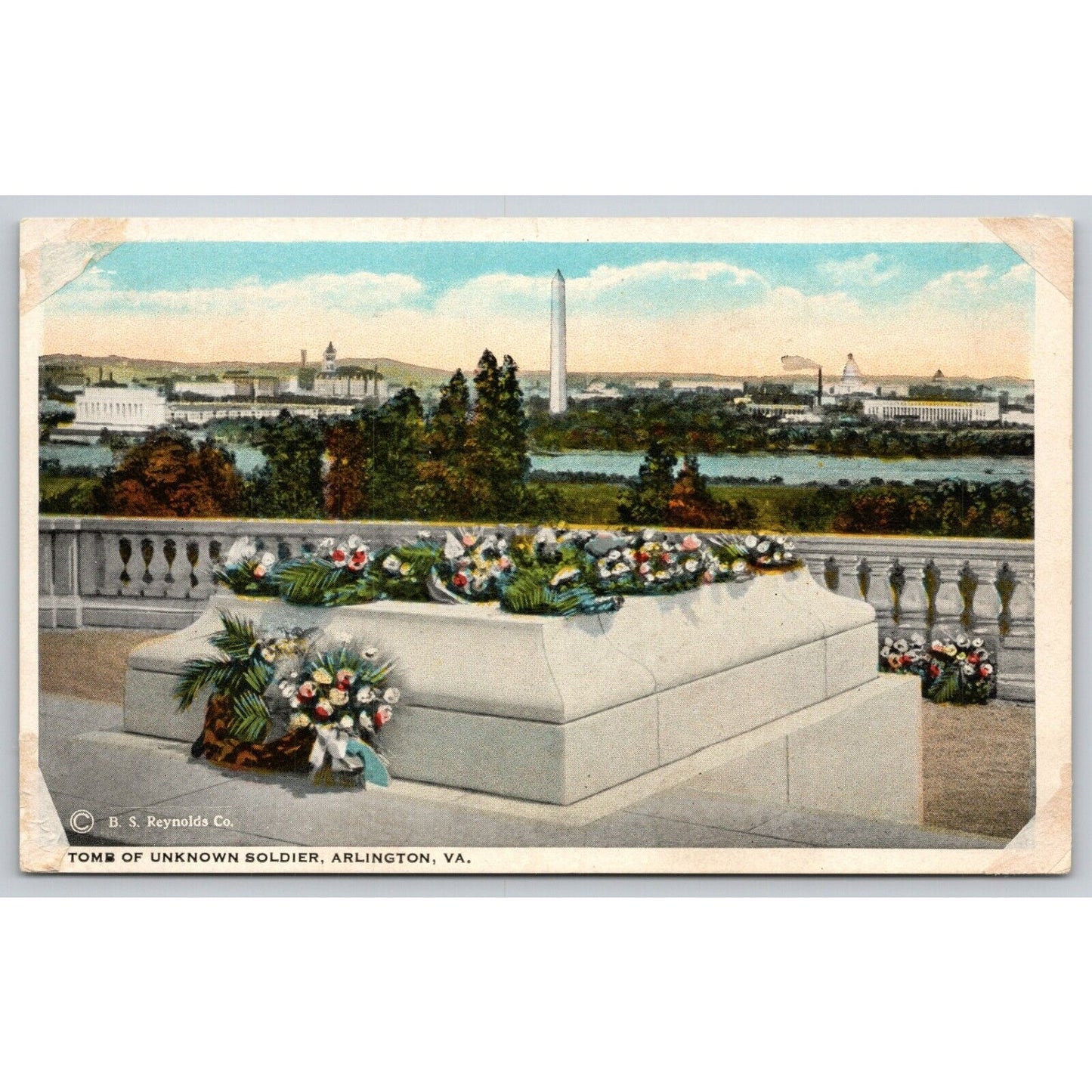 Postcard VA Arlington Tomb Of Unknown Soldier WB UNP A1