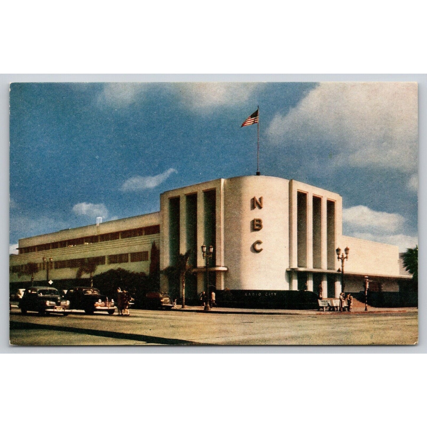 Postcard CA Hollywood NBC Radio City Sunset And Vine UNP B5