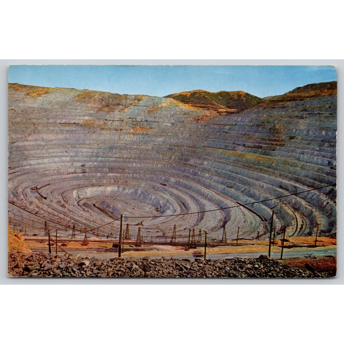 Postcard Utah Bingham Copper Mine Oquirrh Range UNP B10