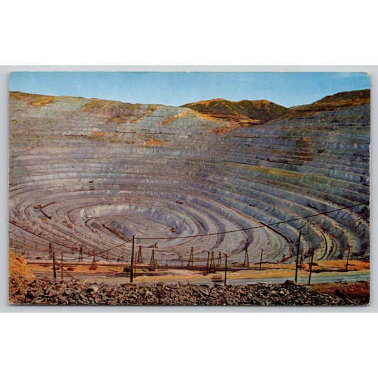 Postcard Utah Bingham Copper Mine Oquirrh Range UNP B10