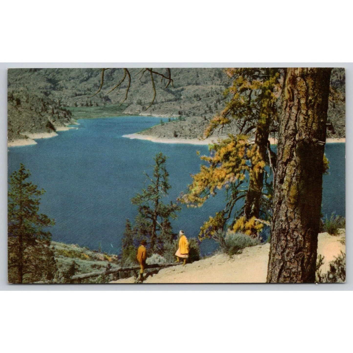 Postcard WA Omak Lake Chrome Soap lakes UNP A18