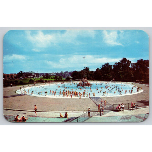 Postcard WI Racine Washington Park Swimming Pool