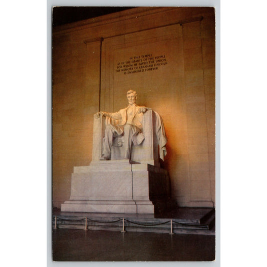 Postcard Washington D.C. Lincoln Statue 14247