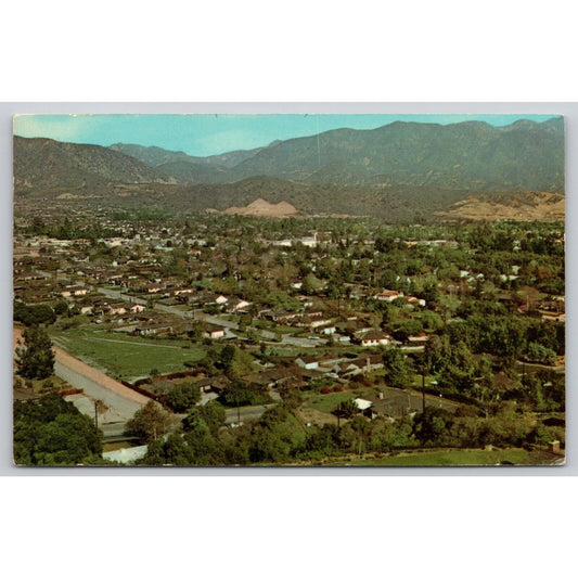 Postcard CA Birds-Eye View Of La Canada-La Crescenta Valley