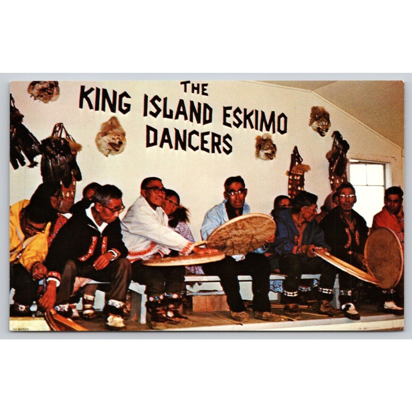 Postcard AK Nome King Island Eskimo Dancers