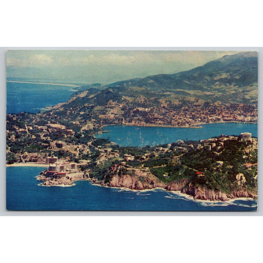 Postcard American Airlines Acapulco Mexico Aerial View