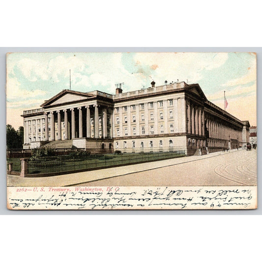 Postcard Washington D.C. U.S. Treasury UDB A13