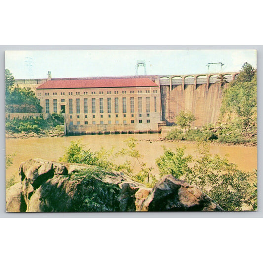 Postcard AL Tallassee Martin Dam On Tallapoosa River