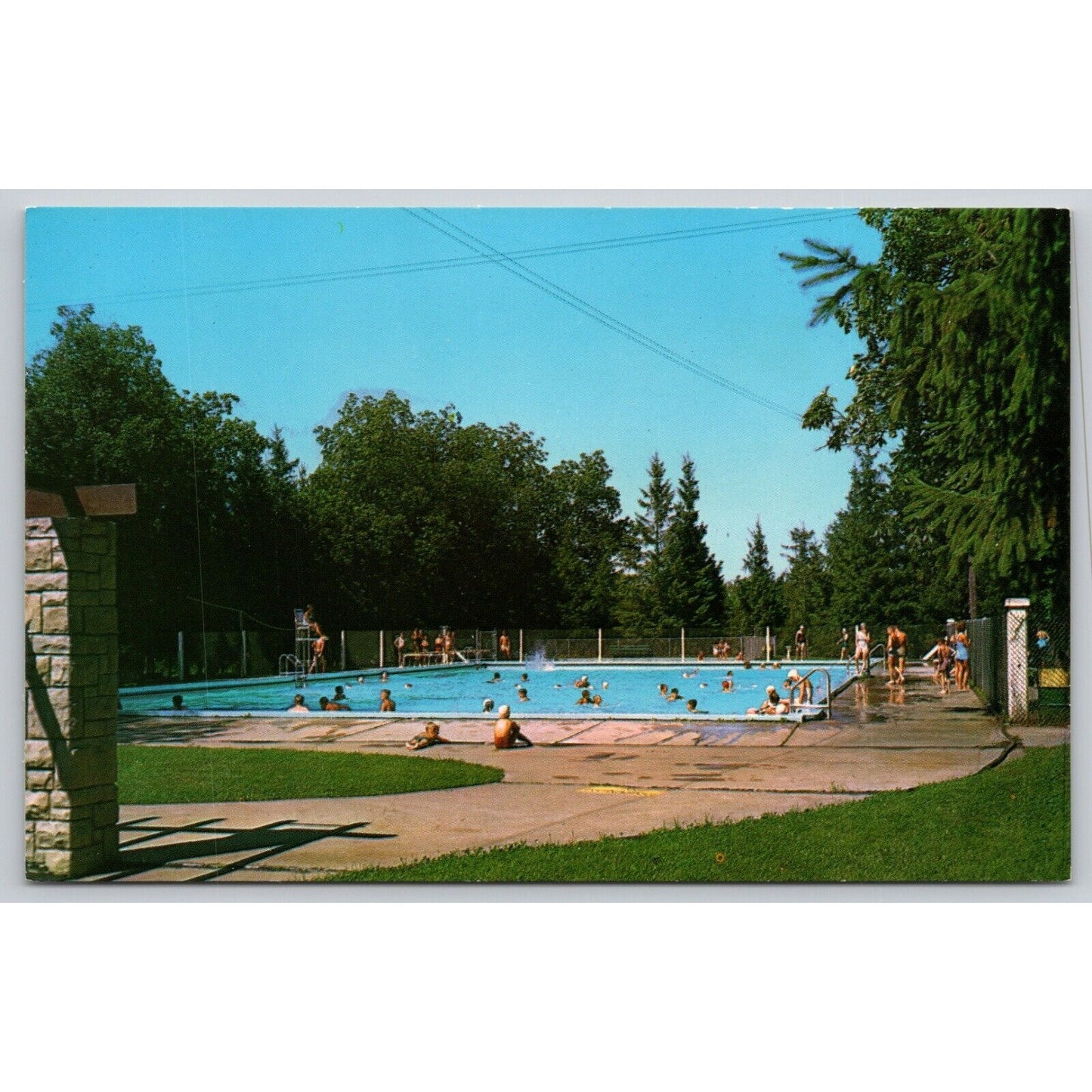 Postcard WI New London Swimming Pool Hatten Park