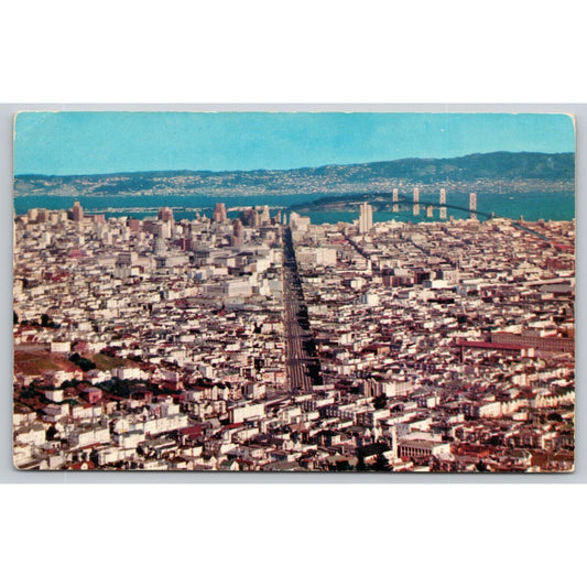 Postcard Aerial View Panorama Of San Francisco CA California