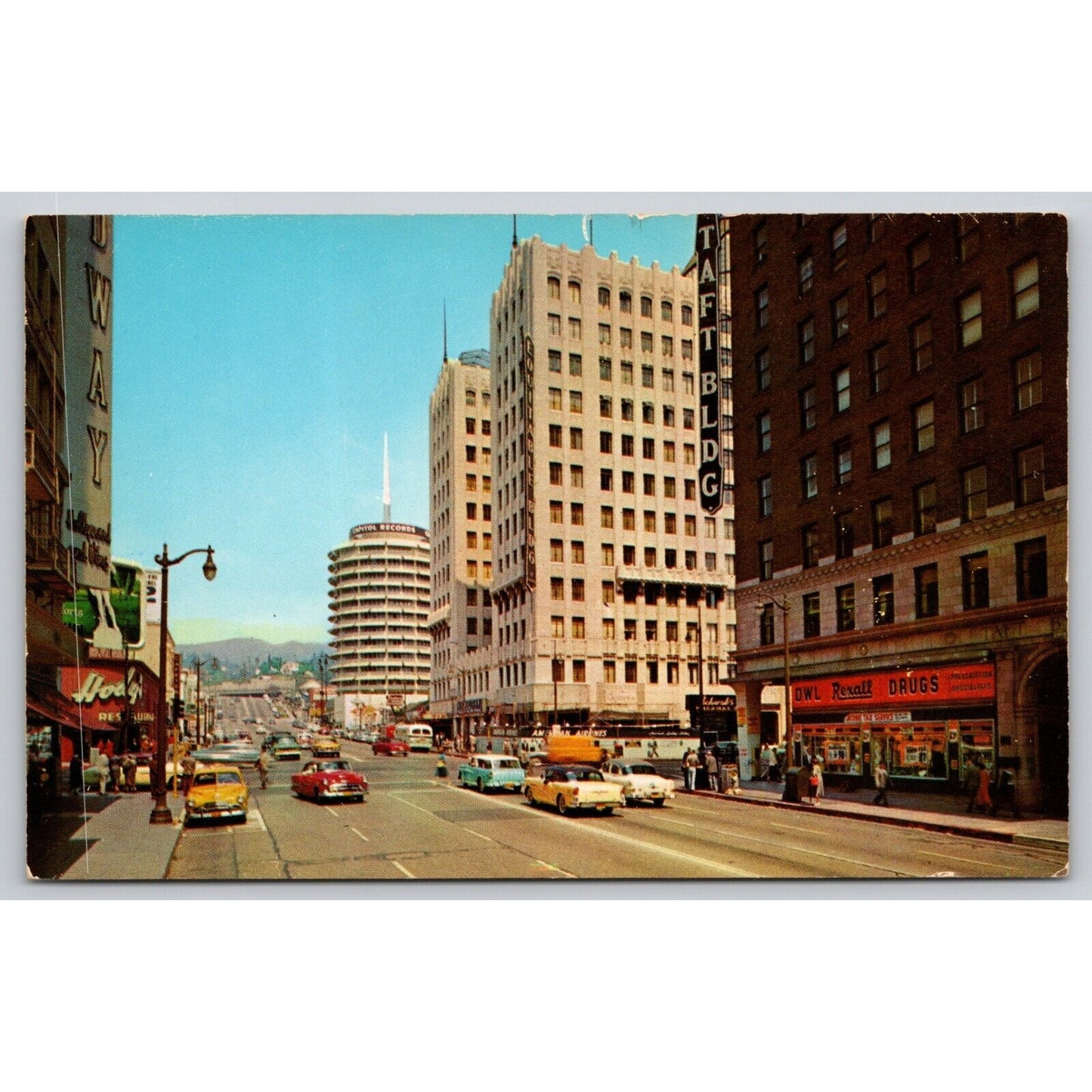 Postcard CA Hollywood Famous Corner Hollywood And Vine UNP B5