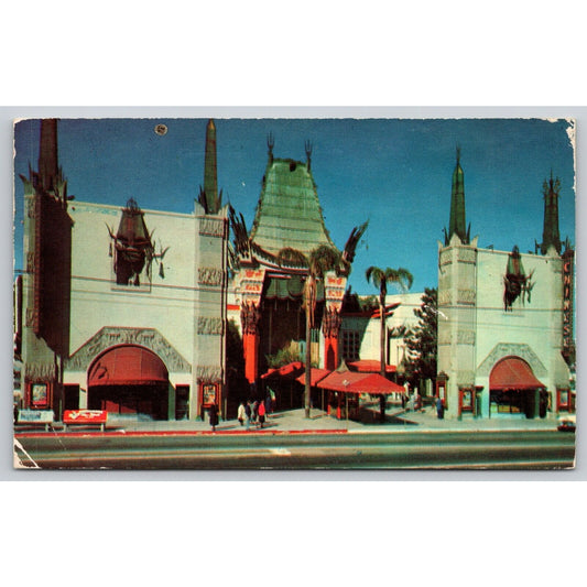 Postcard CA Hollywood Grauman's Chinese Theatre Oriental Pagoda