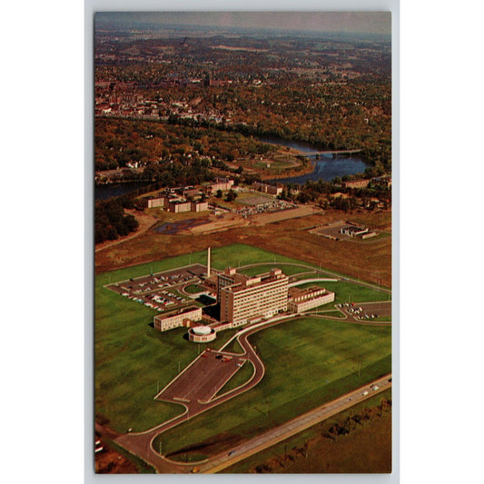 Postcard WI Eau Claire Aerial View Sacred Heart Hospital UNP C4