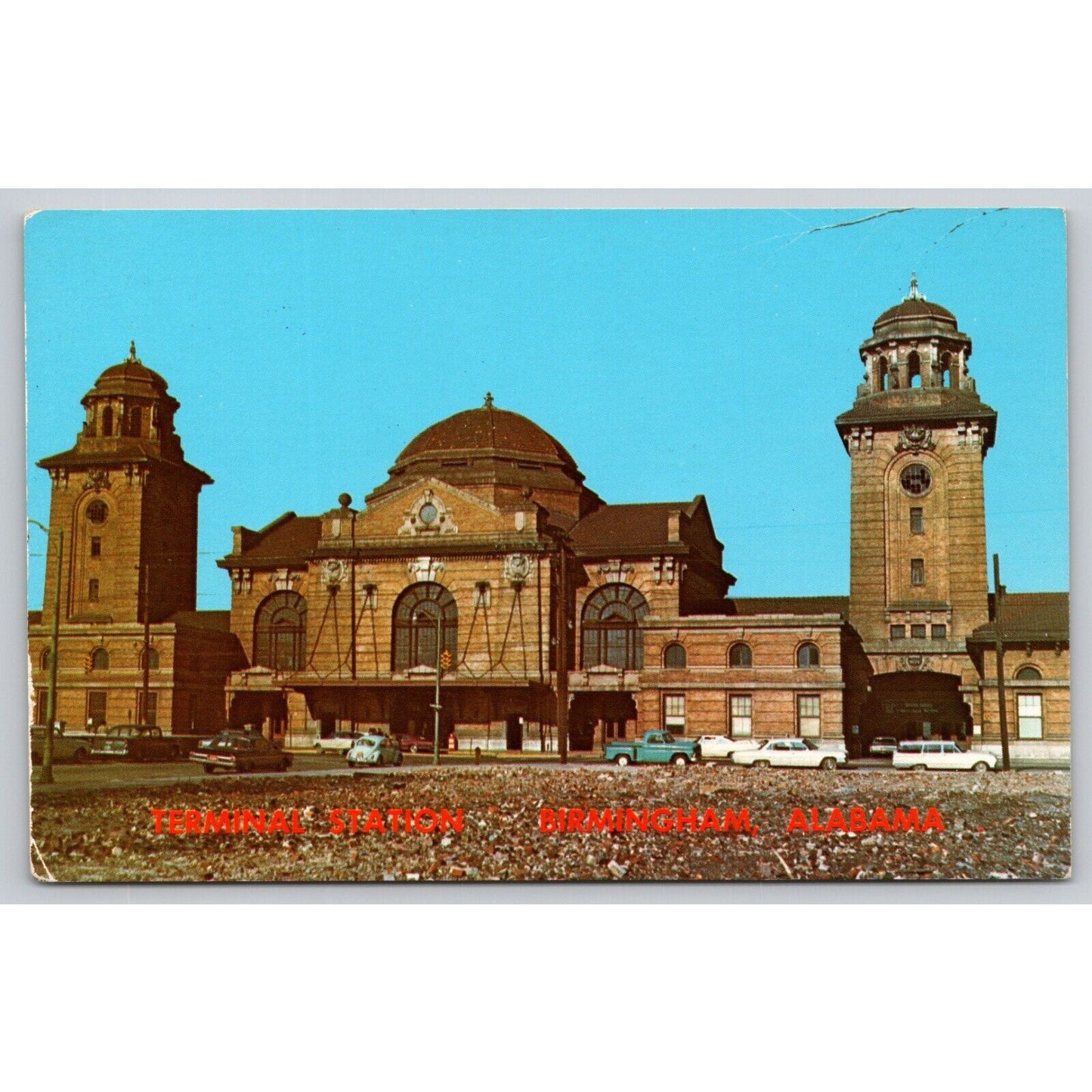 Postcard AL Birmingham Terminal Station Trai Station Railroad Depot UNP B26