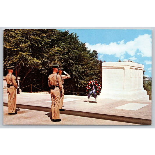 Postcard VA Arlington Tomb Of The Unknown Soldier Chrome UNP A12