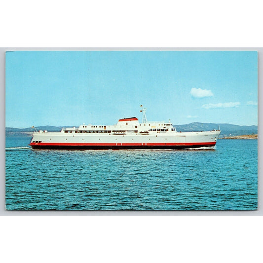 Postcard WA Port Angeles MV Coho Passenger Ferry UNP B32