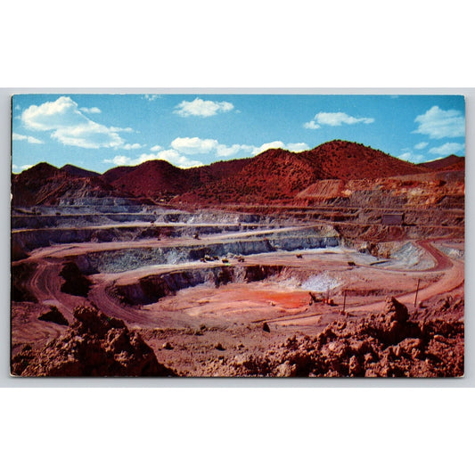 Postcard AZ Lowell Lavender Open Pit Copper Mine UNP C4