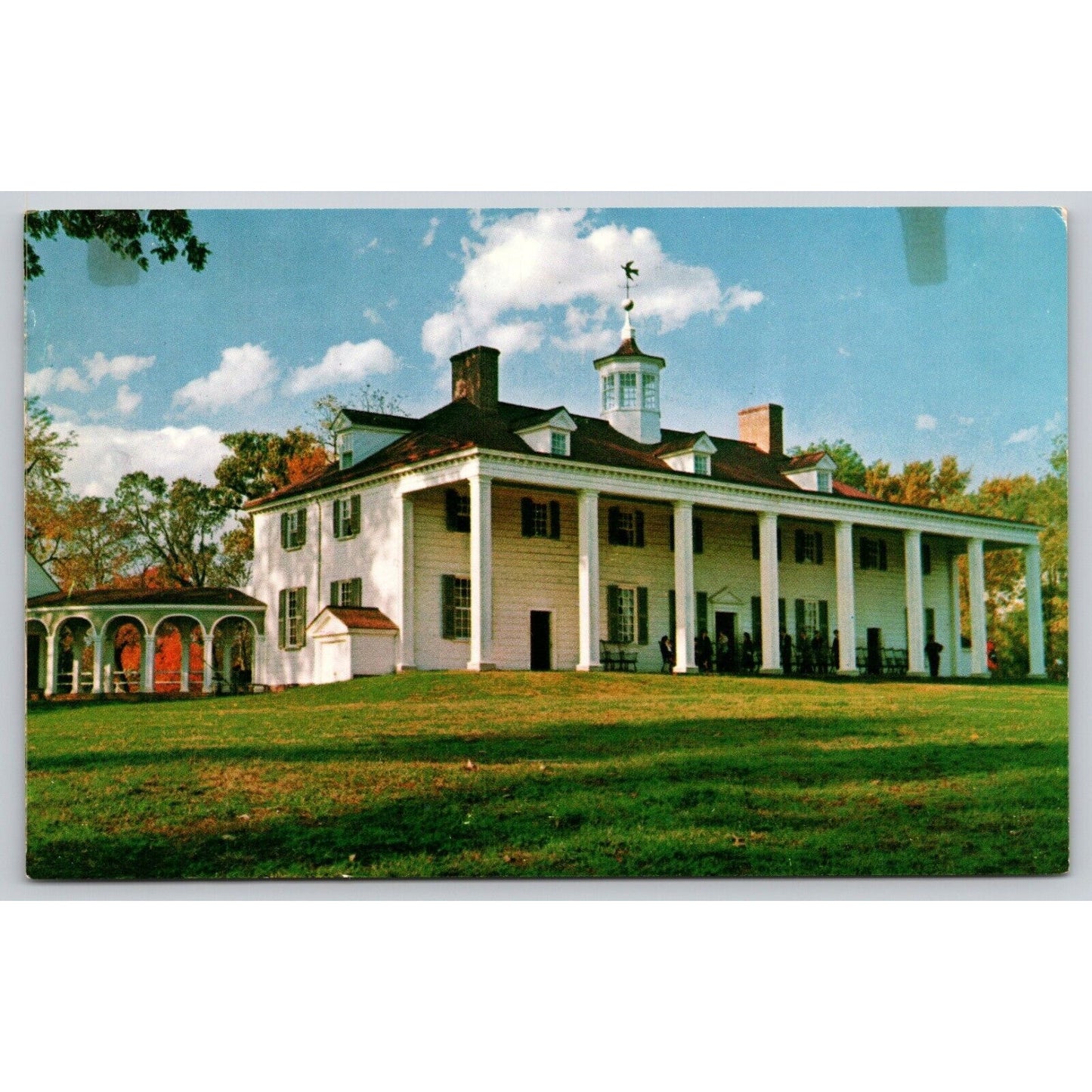 Postcard VA Virginia View Of East Front Of George Washington Home UNP A3