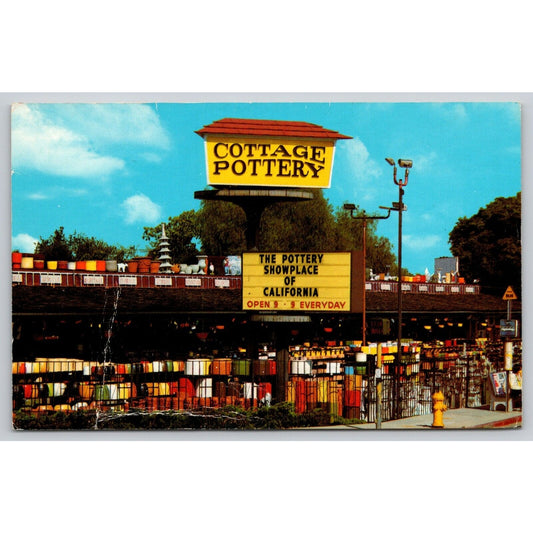 Postcard CA Buena Park The Cottage Pottery UNP B20