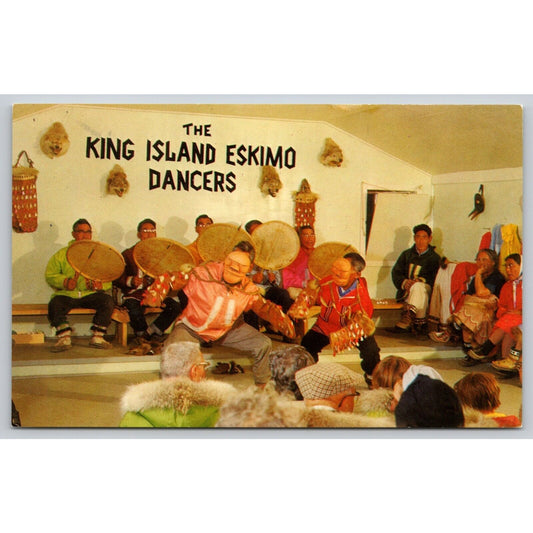 Postcard AK The King Island Eskimo Dancers Alaska Airlines UNP B2