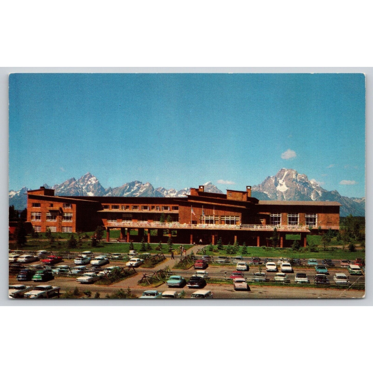 Postcard WY Grand Teton National Park Jackson Lake Lodge UNP B31