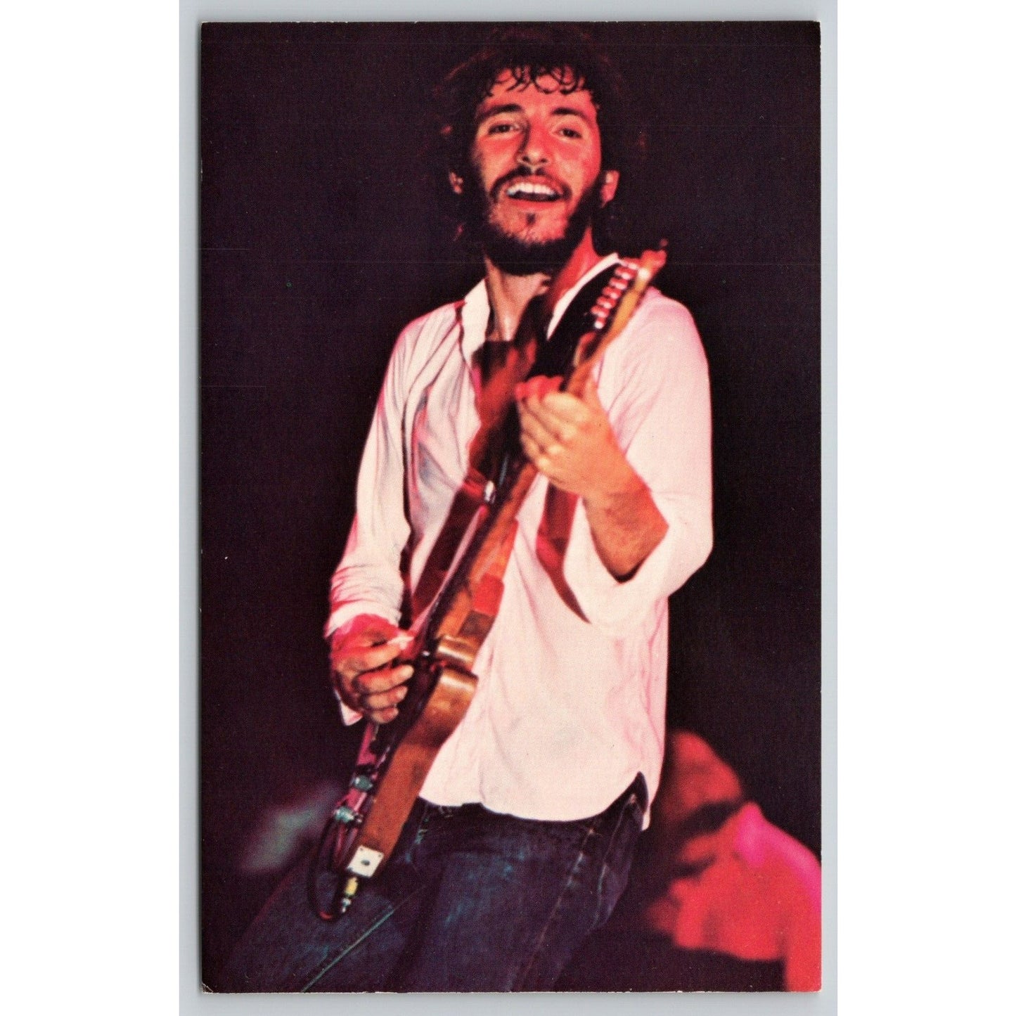 Postcard Bruce Springsteen Playing Guitar UNP C10