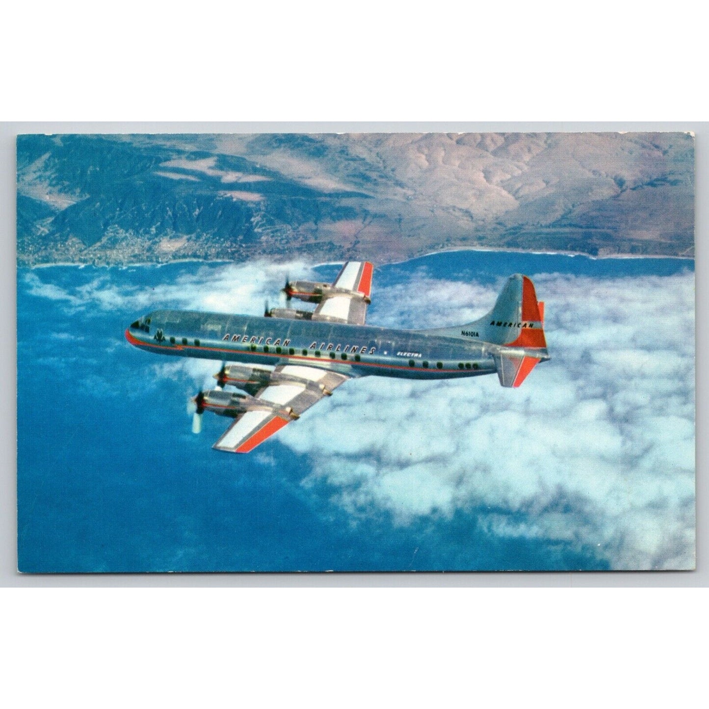 Postcard American Airlines The Jet-Powered Electra 14215