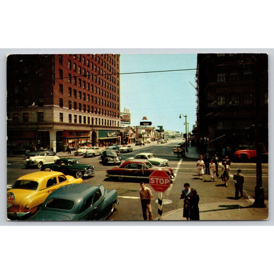 Postcard CA Hollywood And Vine Famous Corner UNP B5