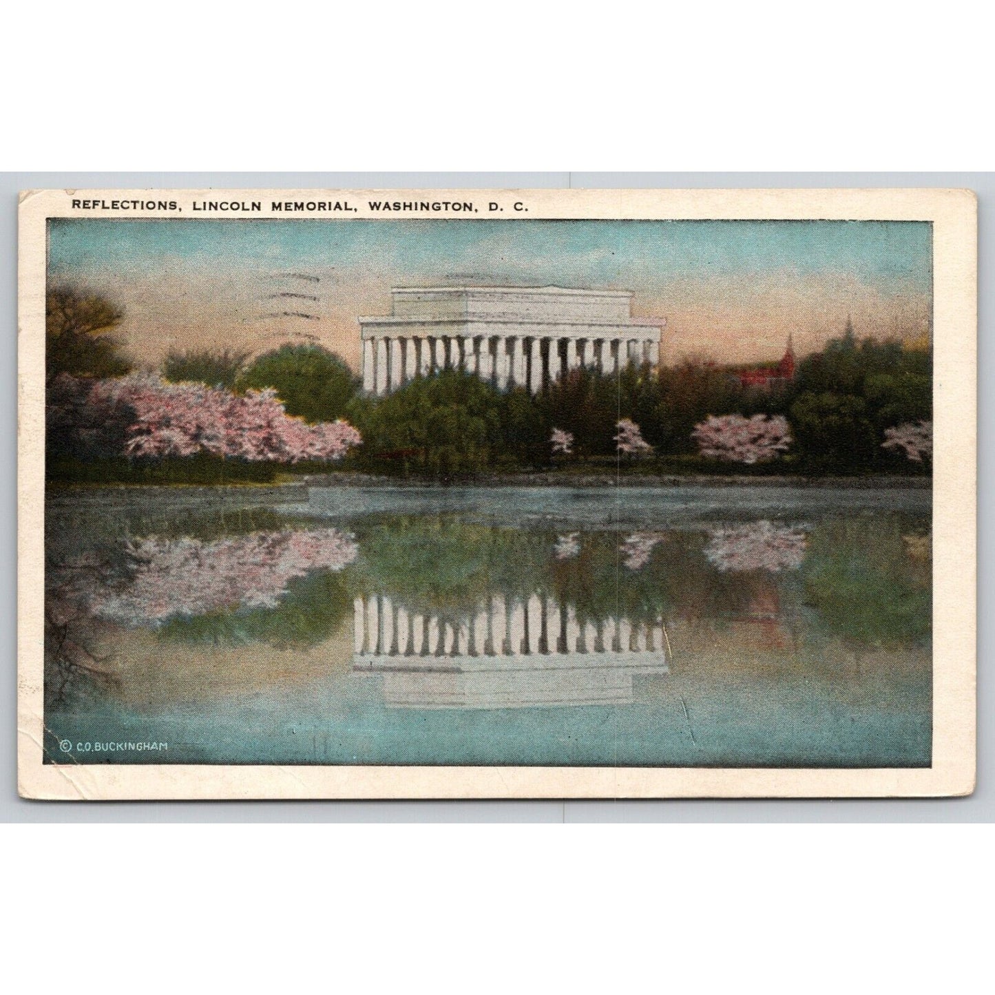 Postcard Washington D.C. Reflections Lincoln Memorial 14920