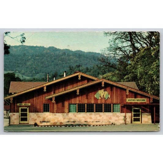 Postcard CA Asti Exterior View Of Tasting Room Italian Swiss Colony Winery