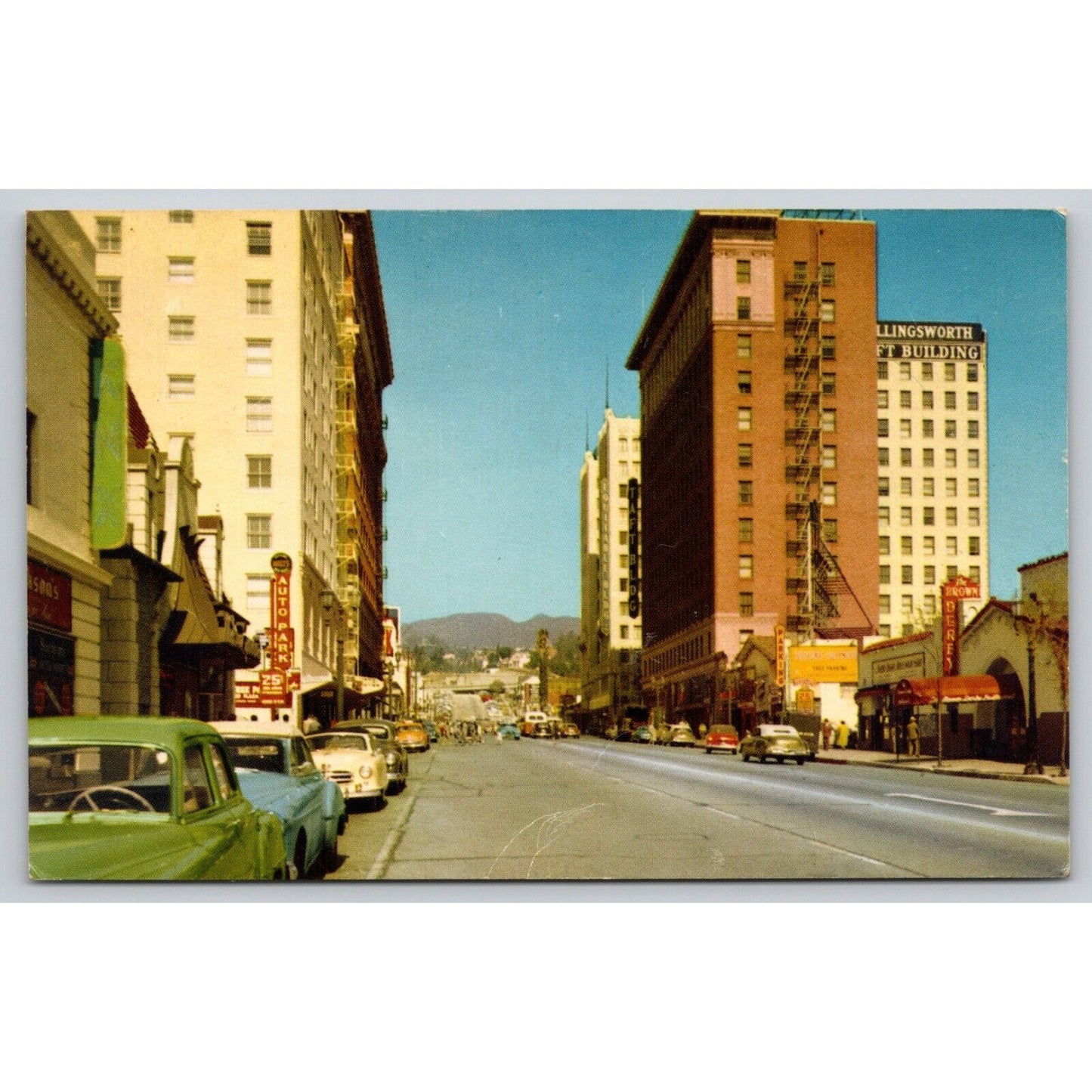 Postcard CA Hollywood Vine Street From The Hills South B5