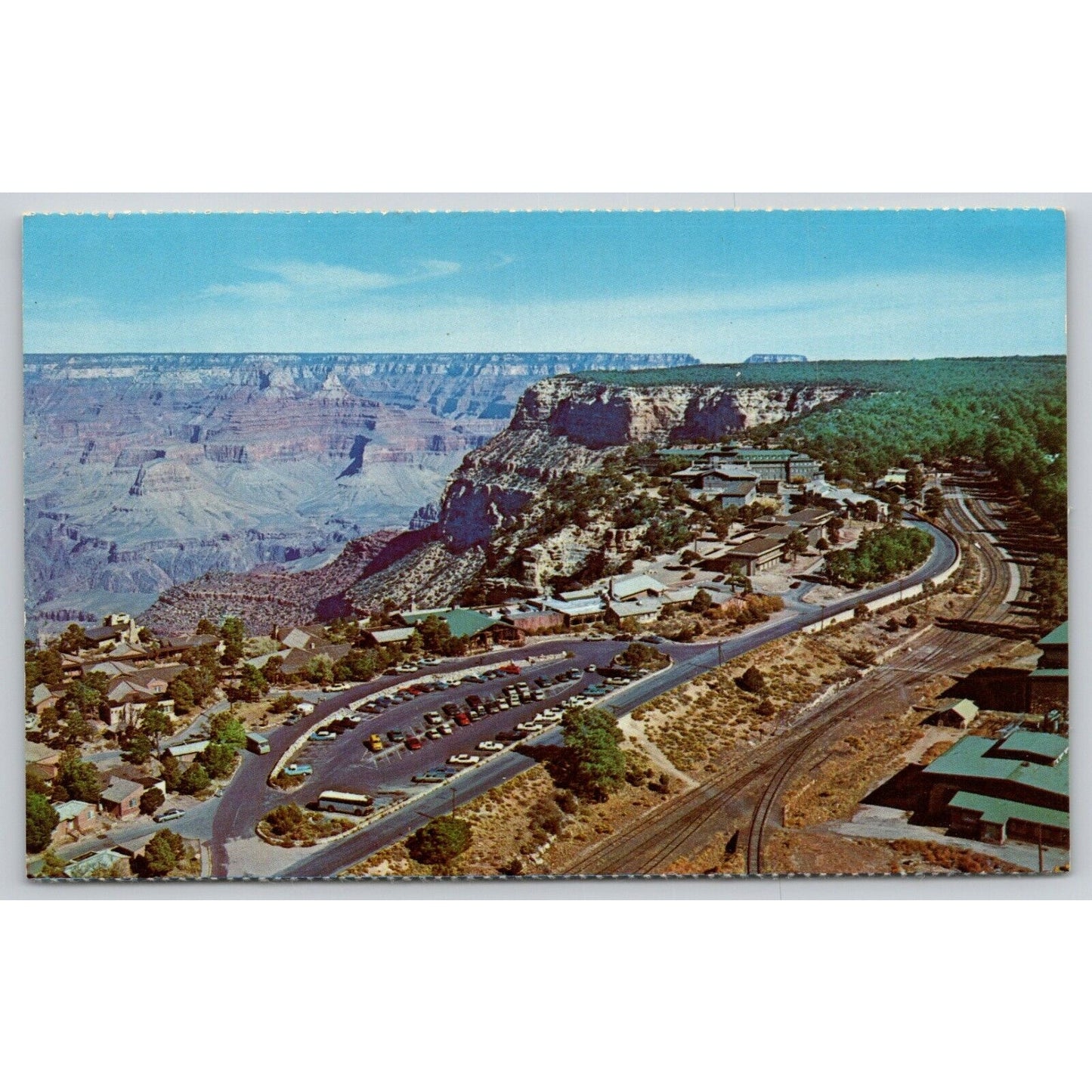 Postcard AZ Grand Canyon National Park Grand Canyon Village Fred Harvey UNP A27