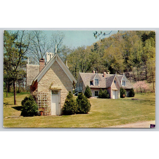 Postcard WI Cassville Stonefield Nelson Dewey