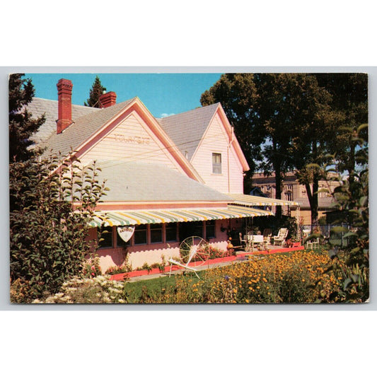 Postcard WY Evanston Pine Gables Lodge Antique Furnishings UNP A34