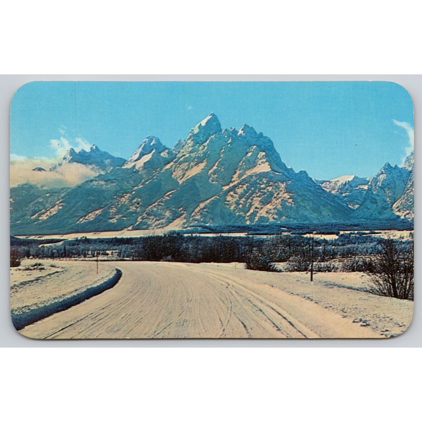 Postcard WY Jackson Hole Grand Teton In Winter