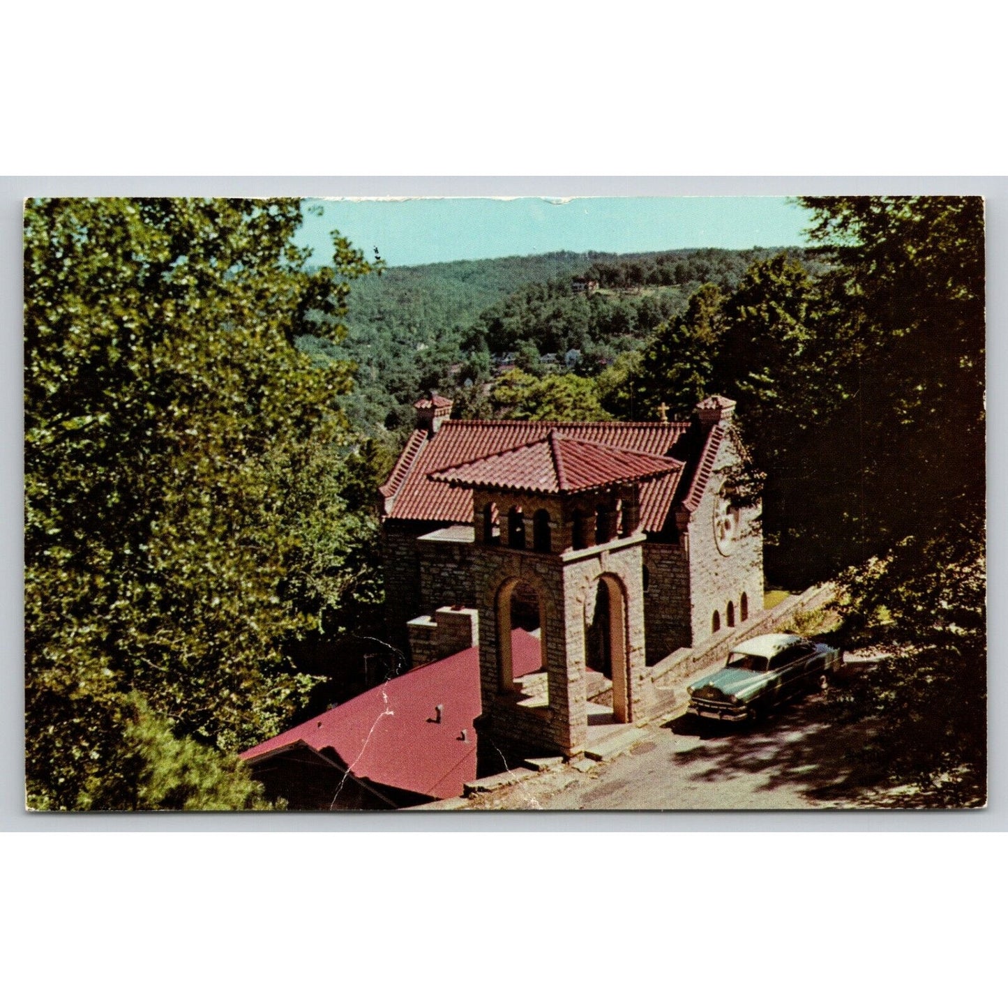 Postcard AR Eureka Springs St Elizabeth Church On The Mountain Top