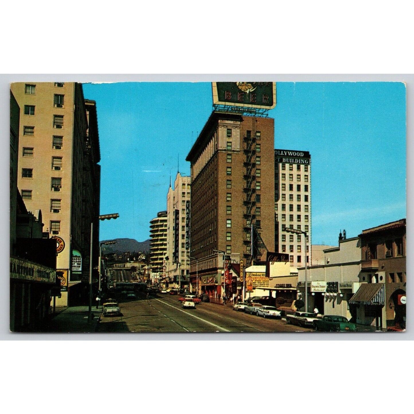 Postcard CA Hollywood Film Capitol Hollywood And Vine B5