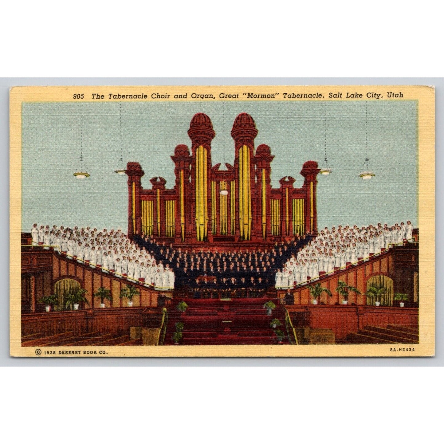 Postcard UT Salt Lake City The Tabernacle Choir And Organ Great Mormon