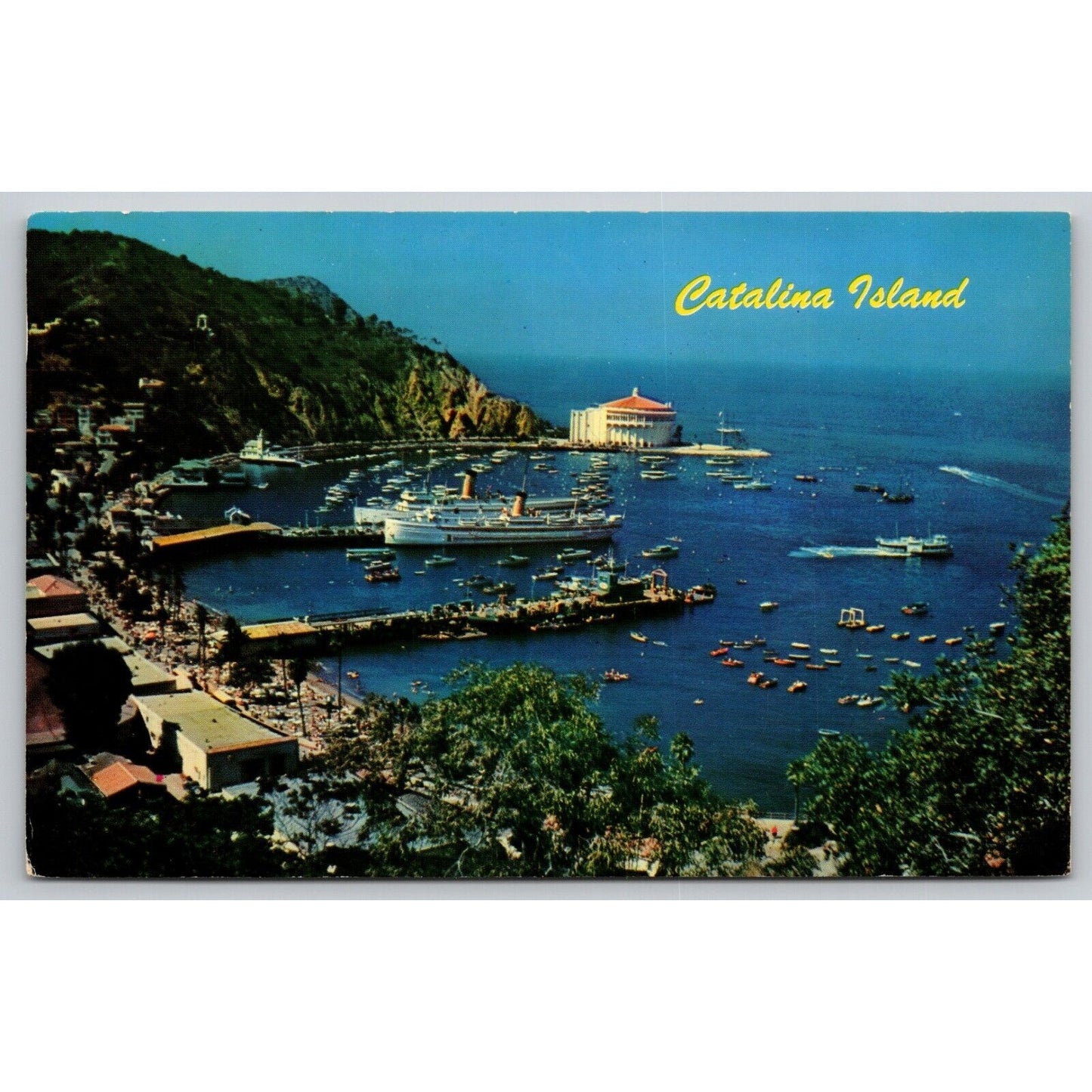 Postcard CA Catalina Crescent Bay