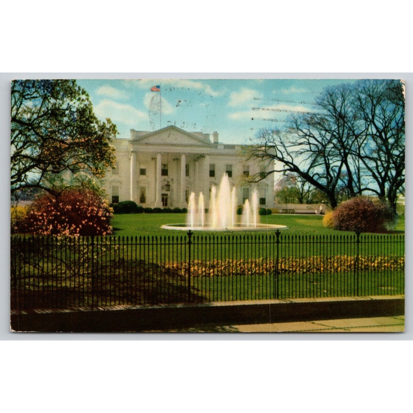 Postcard Washington D.C. The White House Fountain