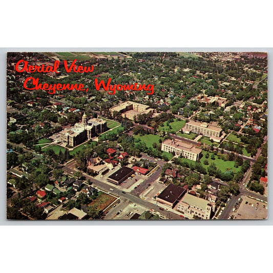 Postcard Aerial View Of Cheyenne Wyoming State Capitol UNP B10