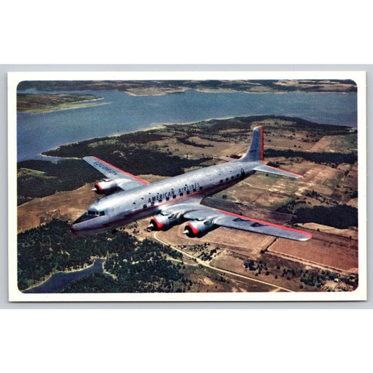 Postcard American Airlines The National And International Route Of The Flagships