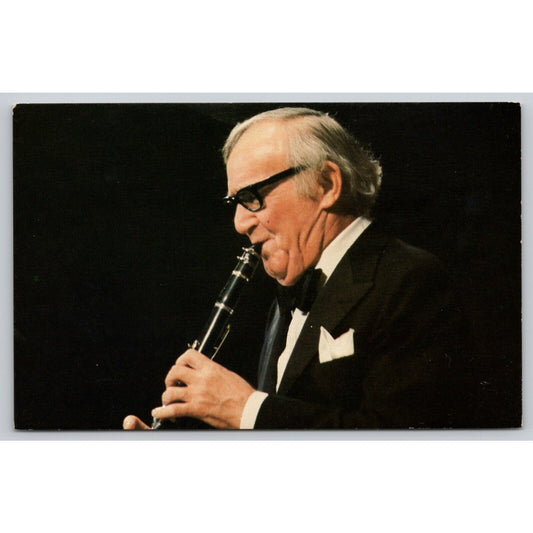 Postcard Benny Goodman King Of Swing Playing Clarinet 1978 UNP B2