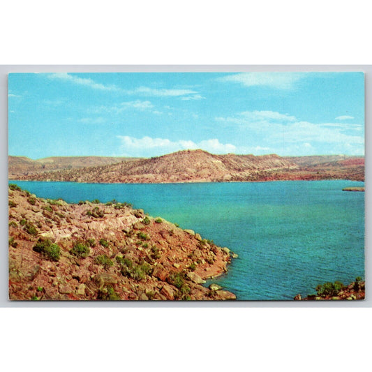 Postcard WY Casper Alcove Lake In Platte Canyon UNP B13