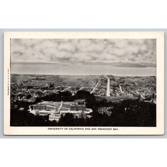 Postcard CA Aerial View University Of California And San Francisco Bay