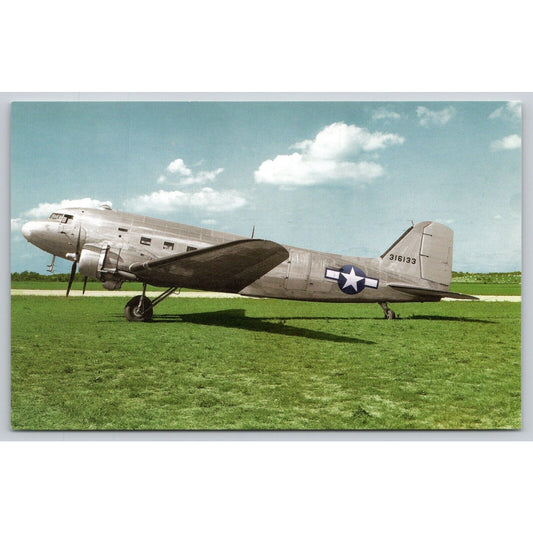 Postcard C-47 Military Version Of Douglas DC-3 Skytrain UNP A14