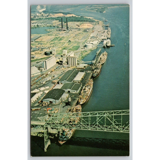 Postcard WA Longview Port Of Longview Chrome UNP A23