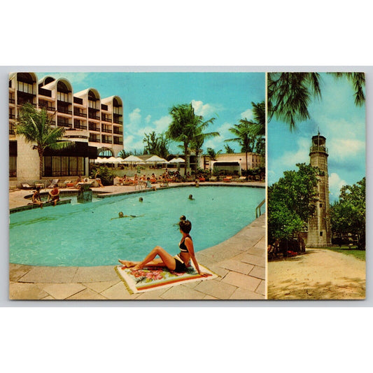 Postcard Barbados Hilton Hotel On Site Of Fort Charles Swimming Pool